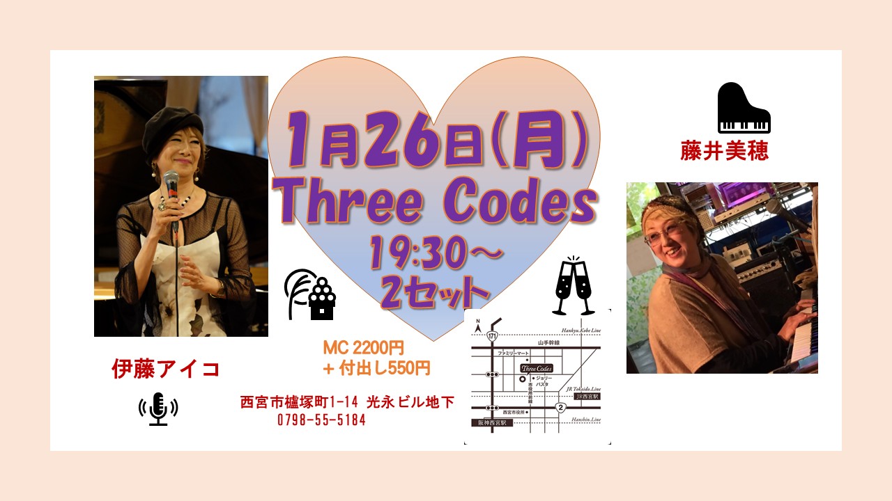 1月26日（月）Three Codes　